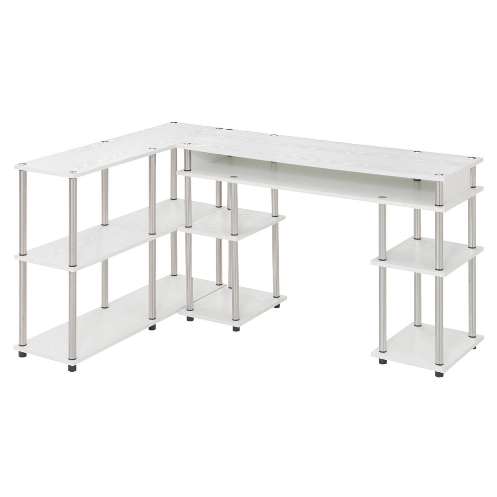 Photos - Coffee Table Breighton Home Designs2Go No Tools Desk and Console Table Set White: Durab