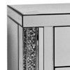 Royal Hampton 26 Inch 3 Drawer Accent Table Nightstand, Mirrored, Faux Diamond Inlay, Silver - 3 of 4
