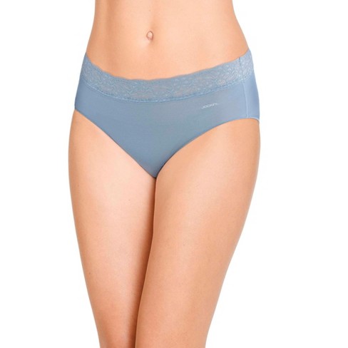 Jockey Women's No Panty Line Promise Tactel Lace Hip Brief 6 Dusk Blue :  Target
