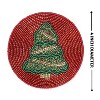 Folkulture Christmas Coasters Set of 4, 4" Boho Costers for Christmas Table Décor  as a Christmas Gift Set (Holiday Magic) - 3 of 4