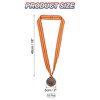 Unique Bargains Games Sports Competitions Embossed Customizable Award Medals Gold 2 Inch 12 Pcs - 2 of 4