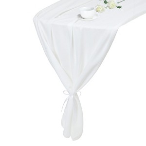 Unique Bargains Romantic Light Elegant Table Runner for Wedding Party Decoration 1 Pc - 1 of 4