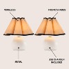 JONATHAN Y Billie Classic Vintage Scalloped Shade Regarcheable/Cordless Dimmable Integrated LED Table Lamps - 3 of 4