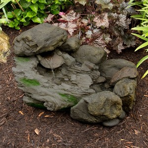 Pure Garden Outdoor Fountain – Water Feature with Realistic Appearance and Soothing Sound – Patio, Lawn, or Yard Art - 1 of 4