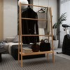 Bamboo Ladder Towel Rack, Freestanding Clothing Rack with Storage Shelf, Bathroom Drying Stand, Display Stand for Bedroom Dressing Room Laundry - 4 of 4