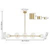 Rennnsan Delithra 18"W 8-Light Bubble Linear Glass Modern Dimmable Kitchen Island Pendant - 3 of 4