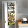 6-Tier Pantry Door Organizer, Over The Door Pantry Organizer Rack , Hanging Rack for Cabinet, Large Capacity Seasoning Organizer Shelves for Kitchen - 3 of 4