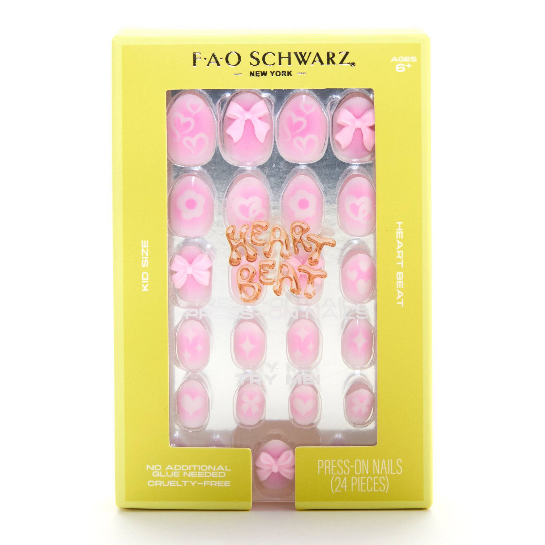 FAO Schwarz Press-On Nails Magnetic Hearts
