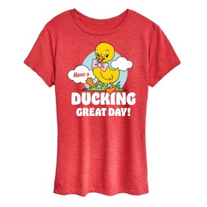 Women's - Instant Message - Ducking Great Day Short Sleeve Graphic T-Shirt - 1 of 4