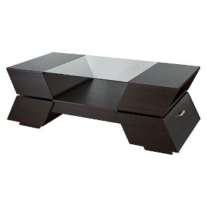 Kayce Modern Geometric Inspired Coffee Table Espresso Homes Inside Out Target