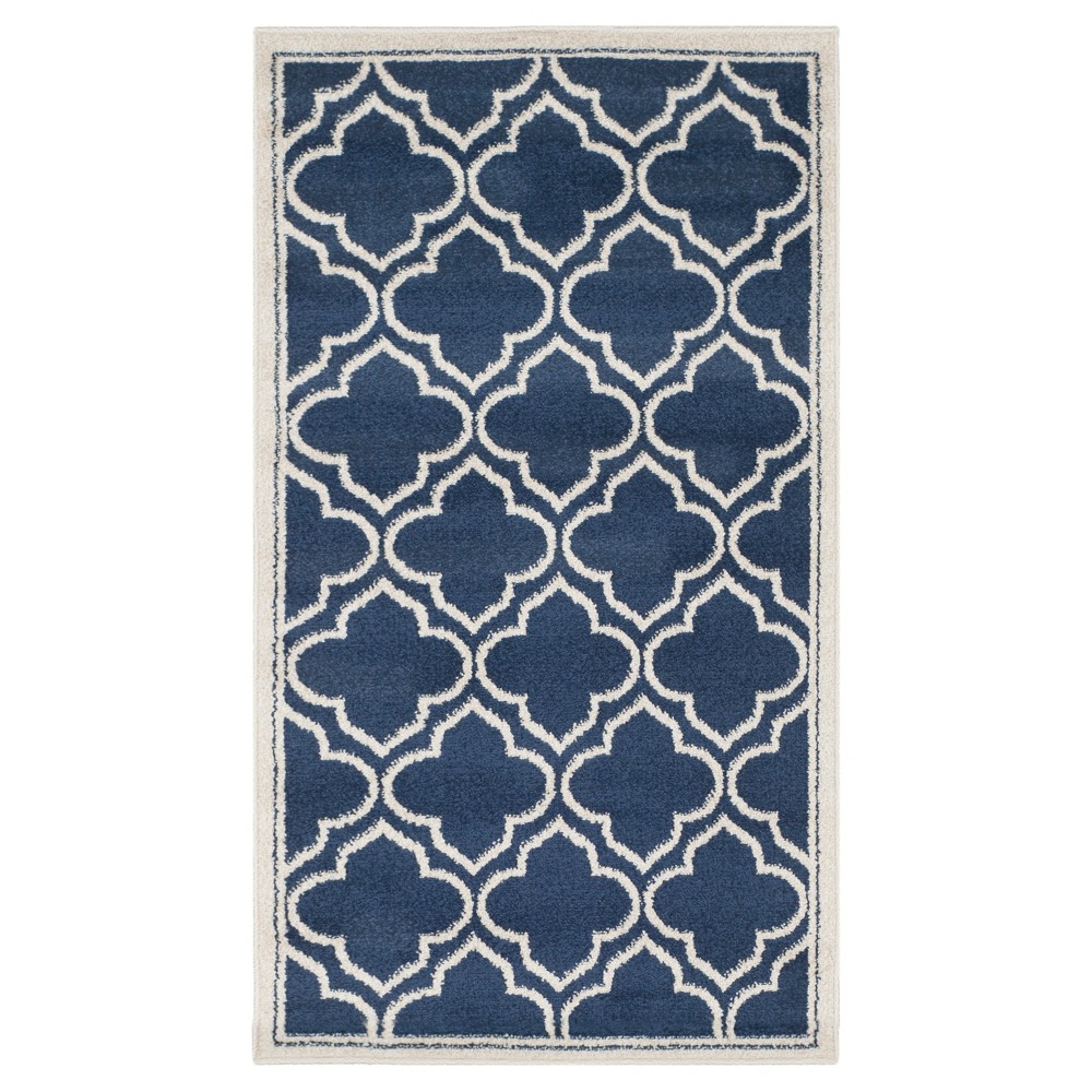 3'x5' Coco Loomed Rug Navy/Ivory - Safavieh