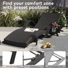 KTMBDW Patio Chaise Lounge Set of 2, Outdoor Rattan Back Reclining Chair with Pull-out Side Table - 4 of 4