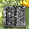 NAYSAYE 9' x 18' Reversible Outdoor Patio Rug Portable Camping Area Mat Waterproof for Backyard Porch Picnic, Black and Gray - 4 of 4