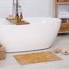Evideco French Home Goods Natural Bamboo Bathroom Mat - Non Slip Bath Mat Foldable Duckboard - 2 of 4