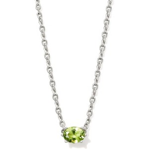 Elegant Cailin Pendant Necklace Stylish Jewelry for Women RHODIUM - LIGHT GREEN CRYSTAL - 1 of 4