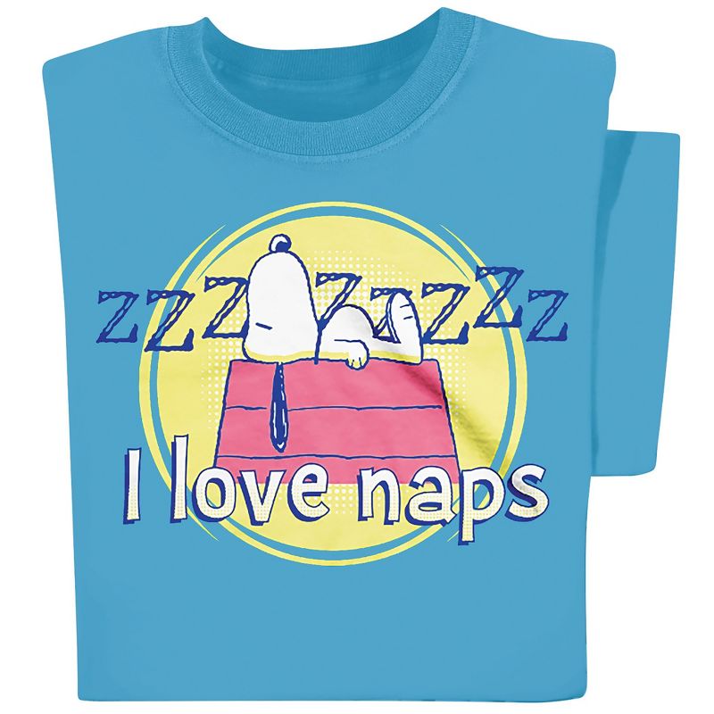 Collections Etc Snoopy I Love Naps T-shirt, 1 of 5