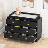 6-Drawer Baby Changing Table Dresser, with Removable Top, Changing Pad & Built-in Power Outlets, Versatile Diaper Changing Station for Bedroom - 4 of 4