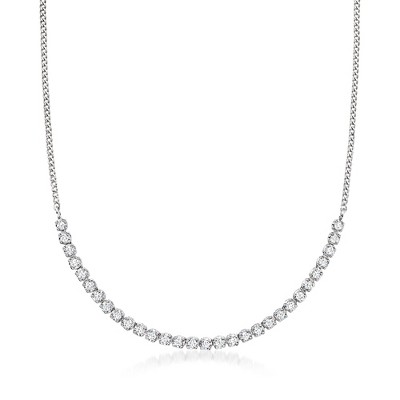 Pure Collection by Ross-Simons 1.00 ct. t.w. Diamond Tennis-Style Necklace in Sterling Silver