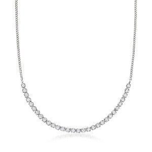 Pure Collection by Ross-Simons 1.00 ct. t.w. Diamond Tennis-Style Necklace in Sterling Silver - 1 of 4