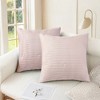 Unique Bargains Corduroy Modern Solid Striped Couch Sofa Home Decorative Pillow Covers 2 Pcs - 2 of 4