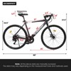 VisioGear 700Cx28 Road Bike, 16-Speed, Suitable for Men and Women, Ideal for High-Intensity Riding, Dark Blue, 68"*18"*37.5" - 3 of 4