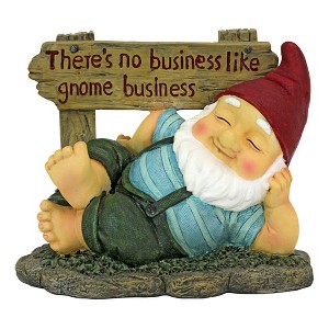 Design Toscano Irving Gnomlin Resting on His Laurels Garden Gnome Statue - 1 of 4