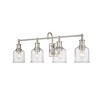 Bryant 4-Light Matte Black Vanity Light - Nautical Charm for Bath Spaces, Dimmable, Steel Frame - 2 of 4