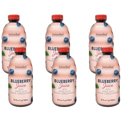 Antioxidant Solutions Blueberry Juice with Apple Juice - Case of 6/32 fz