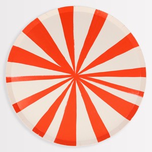 Meri Meri Red Stripe Dinner Plates (Pack of 8) - 1 of 3