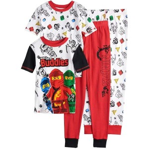 LEGO Ninjago Little Boys' 4-Piece Short  Sleeve Cotton Pajama Sets, Size 4 - 1 of 4