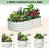 COZONY 2 PCS Oval Galvanized Raised Garden Beds — Large Metal Planter Boxes with Rust-Resistant Finish & Easy Assembly for Vegetables & Flowers - 3 of 4
