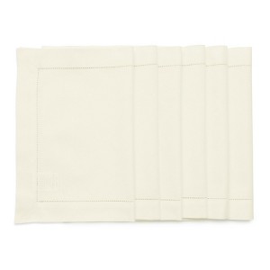 Solino Home Cotton and Linen Hemstitch Placemats - 1 of 4