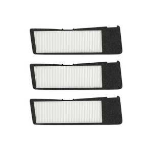 Nispira Tesla Model 3 Cabin Intake Air Conditioning Inlet Vent HEPA Filter Replacement | For 2021 2022 2023 | Size 12.5" x 3.75" x 0.75". 3 Packs - 1 of 4