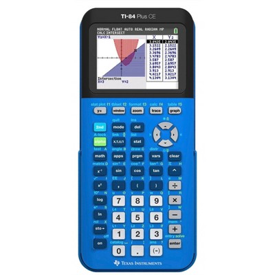 Photo 1 of Texas Instruments TI-84 Plus CE Color Graphing Calculator, Bionic Blue
