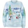 Collections Etc Snowman Village Holiday Sweatshirt with Rhinestone Accents - 4 of 4