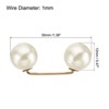 Unique Bargains Metal Decorative DIY Women's Clothing Dress Pearl Sewing Brooch Pins 10 Pcs - 2 of 4