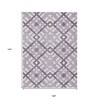 Purple Lilac And Ivory Geometric Washable Indoor Outdoor Area Rug - 3 of 4