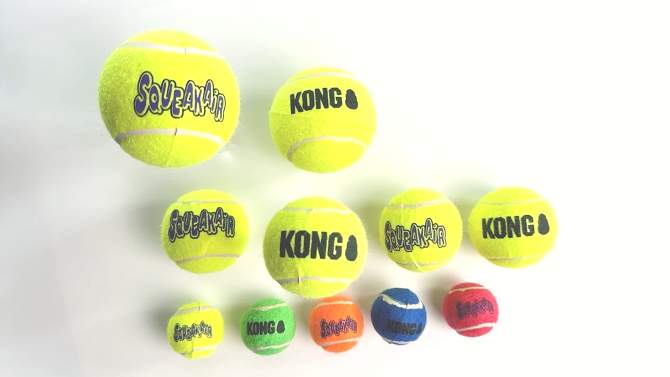 KONG SqueakAir Tennis Ball Dog Toy - Yellow, 2 of 11, play video