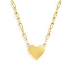 EVRY JEWELS WATERPROOF Gold or Silver Plated You Have My Heart Necklace - 1 of 2