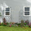 Costway 2 Pack Rustproof Metal Garden Trellis 71" x 20" Wire Lattice Panel for Patio Green/White - 2 of 4