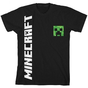 Minecraft Creeper Boys Black T-shirt - 1 of 1