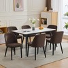 Upholstered Dining Chairs Set of 2, Modern Kitchen Chairs with Thick Cushions, Dining Room Chair with Wood Legs for Dining Room Kitchen Restaurant - 3 of 4
