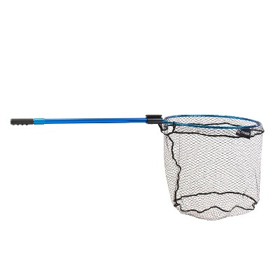 CLAM 15737 Fortis Walleye Fishing Angling Landing Net with 110 Inch Telescoping Handle, Conservation Focused Design, and Rubberized Coating