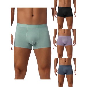 INSPIRE CHIC Men's 4 Pack Underwear Soft Solid Color Basic Boxer Briefs - 1 of 4