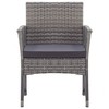 vidaXL Garden armchairs with cushions 2 units synthetic rattan anthracite - 3 of 4