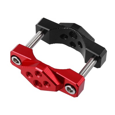 Unique Bargains Motorcycle Bike Light Holder Handlebar Mount Bracket Clamp Black Red