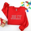 Simply Sage Market Women's Graphic Sweatshirt Embroidered Jolly -White Ink - 3 of 3
