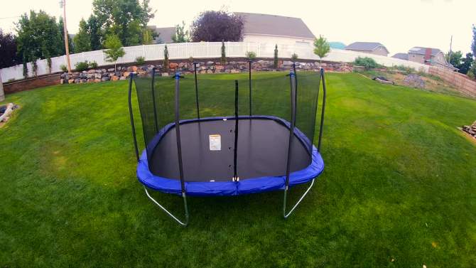 Skywalker Trampolines 13&#39; Square Trampoline with Lighted Spring Pad - Navy, 2 of 7, play video
