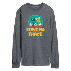 Men's - Pete the Cat - Leave No Trace Camping Long Sleeve Graphic T-Shirt - 1 of 4