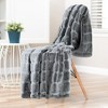 Chanasya Frost Tip Fur Throw Blanket - Reversible Mink Blanket - 4 of 4